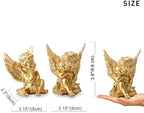 OwMell Set of 2 Cherub Angels Resin Statue Figurine, Indoor Home Decoration - Image 6