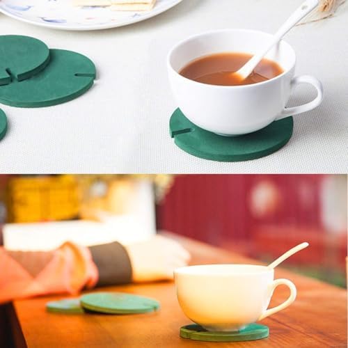 Coasters DIY Cactus Coaster Set of 6 Pieces with Flowerpot Holder for Drinks Novelty Gift for Home Office Bar Decor and Improvement, Sirensky Brand - Image 3
