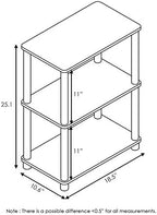 Furinno TURN-N-TUBE Storage Shelves, 3-Tier Book Shelf, Corner Shelf, Toolless Open Shelves, for Organization and Storage, Living Room, Garage, Home Office, Espresso - Image 2