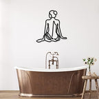 Photect 3 Pcs Metal Wall Art Minimalist Woman Line Decor, Classic, Black - Image 6