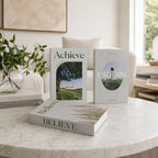 3 PCS Faux Decorative Books for Home Decor-Coffee Table Books Decor-Aesthetic Fake/Faux Books for Decoration,libros Decoration for Coffee Table, Shelf Accessories (Believe Achieve Dream) - Image 6