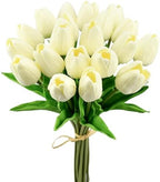 Mandy's 20pcs Artificial Cream Tulips by Mandys