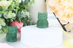 QINJIEJIE Green Aventurine Crystal Cat Figurines Healing Crystals Statue - Image 6