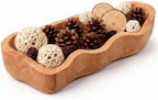Nuogo 16 Inch Wooden Wavy Edge Dough Bowl Supplies, Khaki by Nuogo