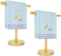 T-Shape Bath Hand Towel Holder Standing (Golden -2 Pack) by Zitalupy