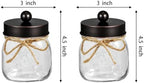 SheeChung 3 Pack Glass Mason Jar Qtip Holder with ORB Stainless Steel Lids - Image 6