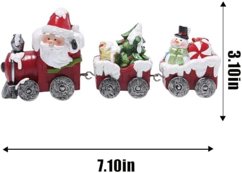 Hodao Christmas Train Figurines with Santa, Tree & Snowman - Image 2
