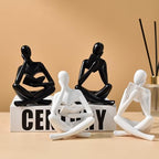 Jinkoozz Reading Women Statue, Thinker Sculptures, Abstract Art Ornament, Modern Aesthetic Figurine Decoration, Suitable for Home Living Room Bedroom Office Shelf Table Desk Bookshelf Decor - Image 5