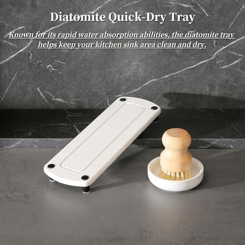 MOMEEMO Soap Dispenser Set Comes with Stainless Steel Pumps, White & White - Image 4