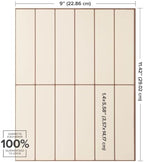 Smart Tiles Peel and Stick backsplash, Stacked Ivory Cream, 11.43"x9" - Image 3