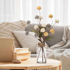 3PCS Mums Artificial Flowers with Vase - Small Silk Fake Flowers Suitable for Vase Bedroom Dining Room Living Rooms Decor Home Table Decor - Image 3