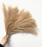 Fake Pampas Grass - Khaki 30 Pcs, Artificial Boho Small Reeds Stems 17 Inch - Image 2