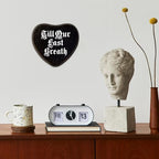 Gothic Wall Decor - Till Our Last Breath - Black Heart Wooden Wall Art - Image 3