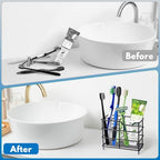 Toothbrush Holders for Bathrooms 304 Stainless Steel Quick Drying Black - Image 5