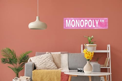 Pink Monopoly Rm Game Wall Decor Metal Tin Signs Street Poster Cute Room Decor For Teen Girls 4x16 Inch - Image 5