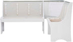Riverbay Furniture Coastal Wood Corner Dining Nook - Image 5
