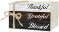 Decorative Books For Home Decor, Wood Book Stack For Table Decor, Thankful Grateful Blessed Decoration Books For Living Room Bookshelf Office, Thanksgiving Farmhouse Stacked Books Decoration (L76) by Ycyfckdr
