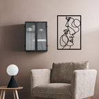 3 Pcs Metal Minimalist Line Wall Art, Love Heart Metal Wall Decor - Image 6