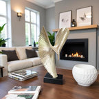 Modern Abstract Eagle Decorative Sculpture, Dining Living Room Desk Decor,Geometric Home Decor Statues,Shelf Top Decor Aesthetics, Coffee Tables or Office Shelves（Golden） - Image 3