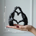 Skeleton Heart Hands Decor Gothic Statues Goth Home Decor, Black - Image 7