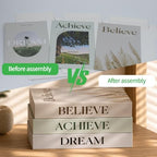 3 PCS Faux Decorative Books for Home Decor-Coffee Table Books Decor-Aesthetic Fake/Faux Books for Decoration,libros Decoration for Coffee Table, Shelf Accessories (Believe Achieve Dream) - Image 7