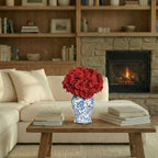 Silk Roses Flower Bouquet 4 Bundles 60 Heads for Wedding Home, Red - Image 5
