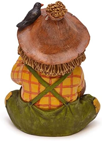 Mark Feldstein Fall Scarecrow Welcome Pumpkin LED Figurine, 10 in - Image 2