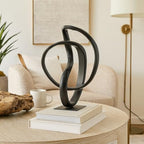Deco 79 Aluminum Metal Abstract Decorative Sculpture Home Decor Statue, Accent Figurine 8" x 7" x 11", Dark Gray - Image 6