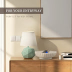 Deobath Large Decorative Bowl - Fruit Bowl for Kitchen Counter - Modern Decorative Bowl for Home Decor,Key Bowl for Entryway Table - Artificial Stone Beige - Image 6