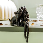 Cast Iron Sitting Woman and Dog Statue, Love Figurine, Gifts for Dog Lovers, Memorial Gifts for Women and Girls, Black - Image 6