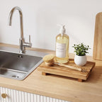 Wooden Pedestal Stand for Bathroom Tray Kitchen Counter Decor Soap Dish - Image 4