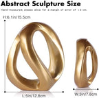 Gold Geometric Knot Decor-Abstract Resin Sculpture,Geometric Infinity Loop Decorative Tabletop Statue for Shelf, Bookshelf, Coffee Table or Console Table, Modern Home Accent Decorative Object - Image 3