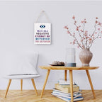 Evil Eye Decor Witchy Gifts for Witchcraft Lover, May All Negative Energy Be Returned to Sender Wall Hanging, Inspirational Wall Art for Home Office Decoration 8x10 Inches - Image 2