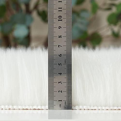 EasyJoy Ultra Soft Fluffy Shaggy Area Rug Faux Fur Rug Chair Cover Seat Pad - Image 5