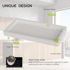 Bathroom Vanity Tray Dish Soap Holder Sink Organizer, Greyish White - Image 4