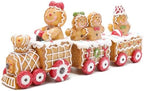 Hodao 9.25IN Gingerbread Train Figurine, Home Tabletop Decor for Christmas by Hodao