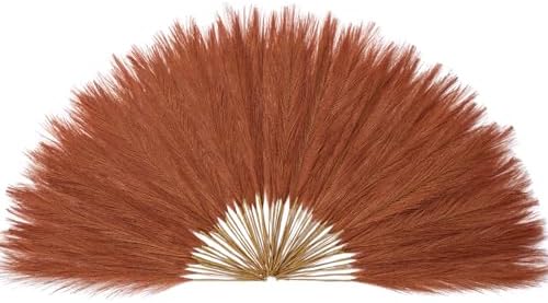 Serwalin 60PCS 17.7" Burnt Orange Pampas Grass Decor for Vase Filler Home by Serwalin