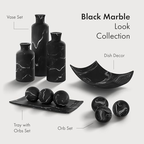 Creative Scents Black Marble Look SMALL 2.75” Decorative Balls for Bowls – Set of 3 Decorative Orbs Spheres for Coffee Table Centerpiece, Dining Table, Living Room - Modern Bowl Fillers for Home Décor - Image 7