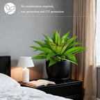 Artificial Agave Plant 25.6'' Fake Agave Plant Artificial Plants Outdoor Uv Resistant Artificial Fake Plants Suitable for Indoor Home Decor Outdoor Courtyard Balcony Terrace Decor 1Pcs (Green) - Image 4