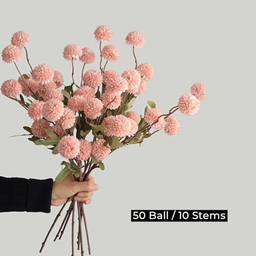 Artificial Flowers for Vase 10 Pcs, 20 Inch Fake Mums with Long Stems - Image 4