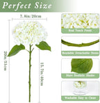 Waipfaru 4PCS Real Touch Hydrangea Artificial Flowers 20" Latex Hydrangea - Image 2
