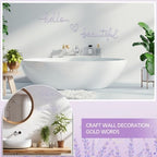 Hicarer Metal Hello Beautiful Wall Art Minimalist Wall Decor, Purple - Image 5