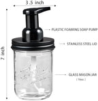 SheeChung Mason Jar Foaming Soap Dispenser and Toothbrush Holder Set, Black - Image 6