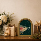 Whimsical Trout Bubble Wall Art Sign Funky Moody Table Decor - Image 7