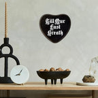Gothic Wall Decor - Till Our Last Breath - Black Heart Wooden Wall Art - Image 4