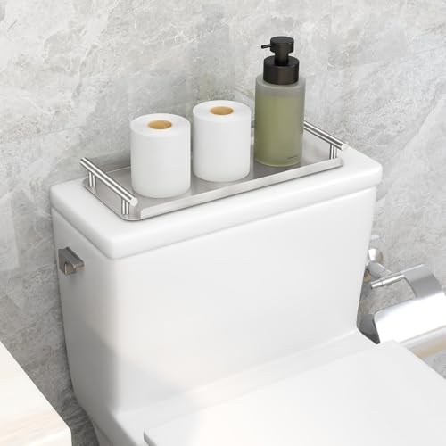 FEILERN Toilet Paper Basket,Toilet Paper Storage for Toilet Tank, Bathroom, Kitchen Counter (Silver) - Image 2
