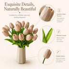 Mandy's 20pcs Artificial Light Brown Tulips - Image 4