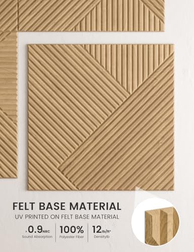 Fluxynara 6-Pack Large Felt Bulletin Board,Natural Oak Diamond - Image 3