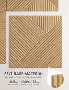 Fluxynara 6-Pack Large Felt Bulletin Board,Natural Oak Diamond - Image 3