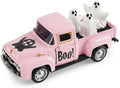 Pink Halloween Truck Decor, Ghost Pickup for Farmhouse Tabletop Decor by Unknown